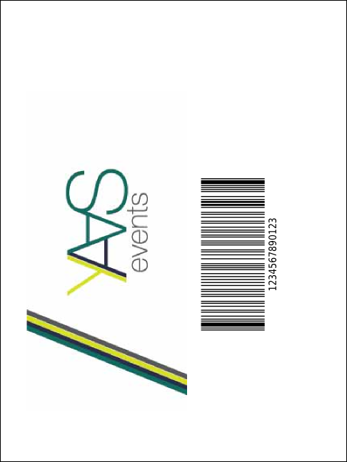 Retro Colors Economy Event Badge Product Back