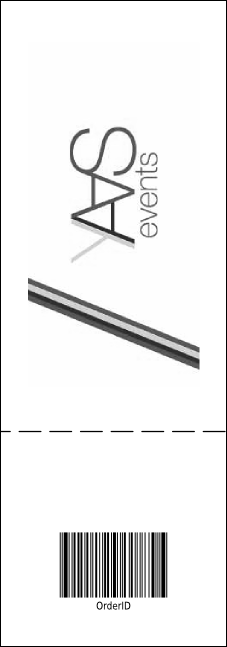 All Purpose Big Logo Event Ticket (Black & White) Product Back