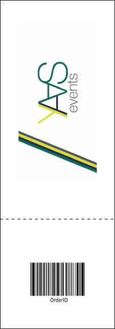 Snowboarding Event Ticket Product Back