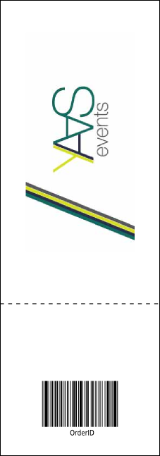 Swimming Event Ticket Product Back