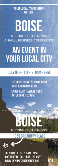 Boise 2 Event Ticket Product Front