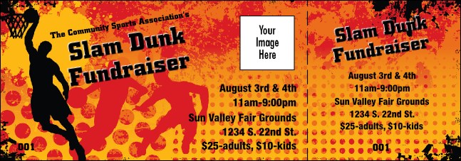 Basketball Dunk General Admission Ticket Product Front