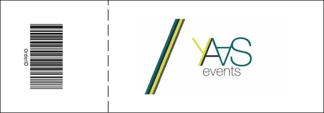 Blue Two-Tone General Admission Ticket Product Back