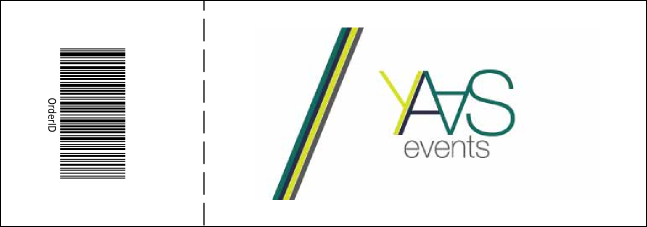 Cool Christmas General Admission Ticket with full bleed Product Back