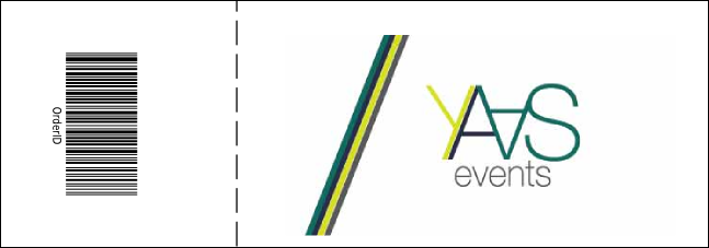 Green and Black General Admission Ticket Product Back