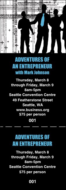 Business Event Ticket 001 Product Front