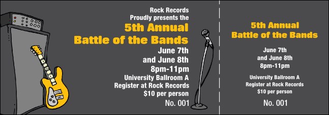 Guitar Ticket Product Front