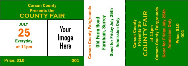 General Concert Ticket 202 Green Product Front