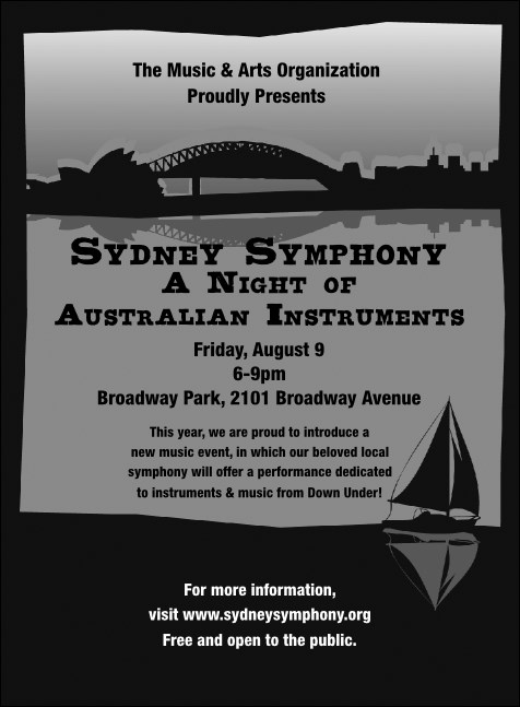 Sydney Invitation (Black & white) Product Front