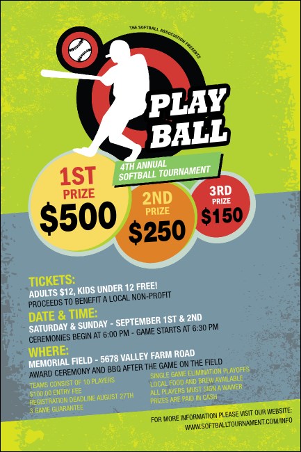 Softball Poster Product Front