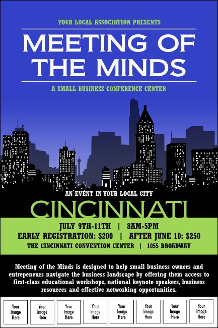 Cincinnati Skyline Logo Poster Product Front