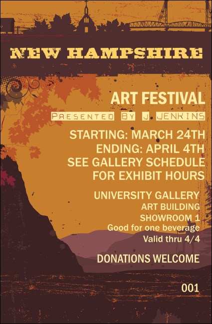 New Hampshire Drink Ticket Product Front