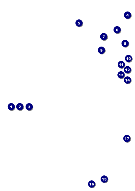 Toronto Postcard (Black) Front Field Markers