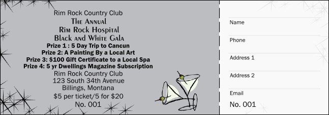 Gala Raffle Ticket 001 Product Front