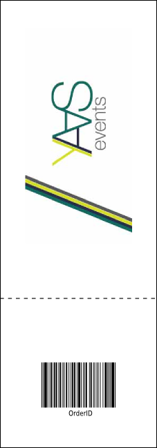 Ski Race Raffle Ticket Product Back