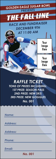 Ski Race Raffle Ticket