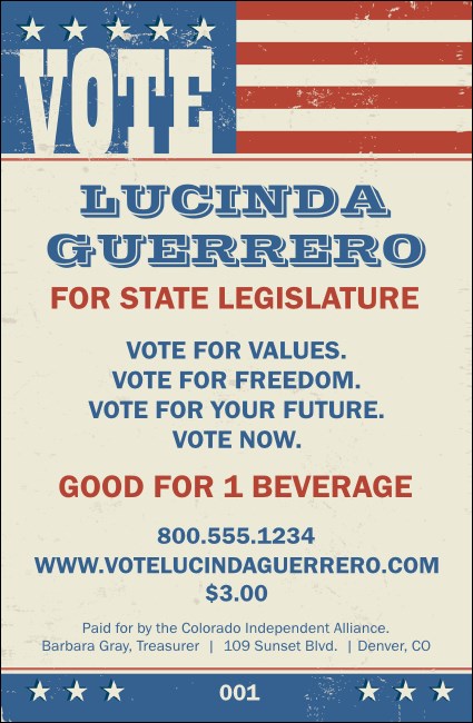 Americana Drink Ticket Product Front