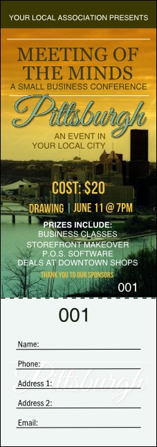 Pittsburgh Raffle Ticket Product Front