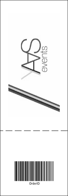 Denver Black and White Raffle Ticket Product Back