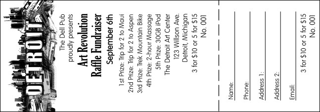 Detroit BW Raffle Ticket Product Front