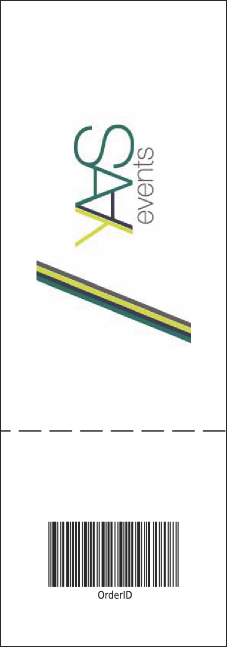 Ride Raffle Ticket with stub Product Back