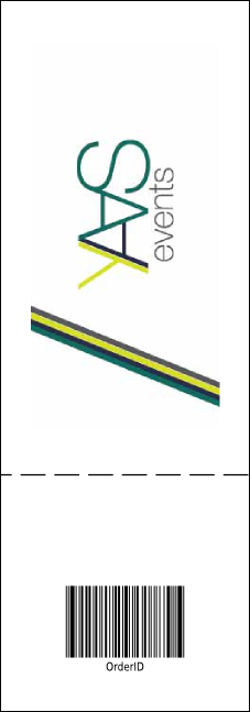 Your Image Raffle Ticket 001 (Yellow) Product Back