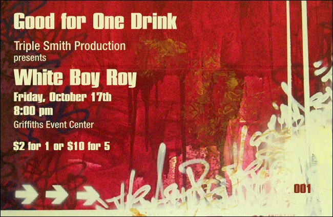 Hip Hop Red Drink Ticket Product Front