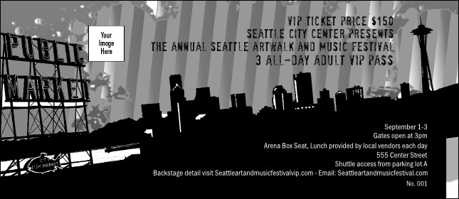 Seattle VIP Pass (black and white)