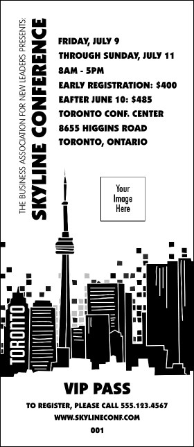 Toronto VIP Pass (Black & white) Product Front