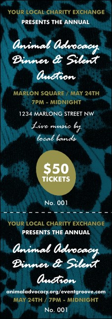 Animal Print Event Ticket Product Front