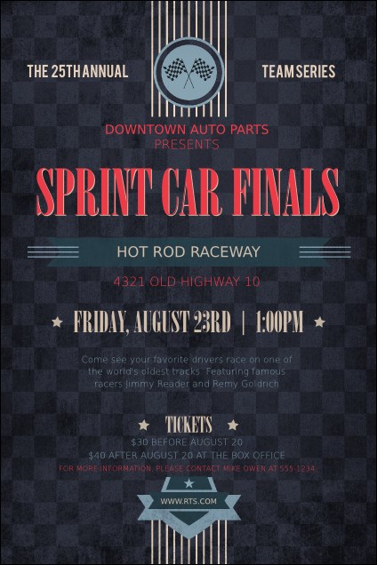 Car Racing Poster Product Front