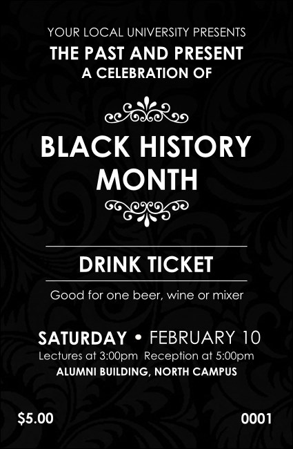 Black History Month Drink Ticket Product Front