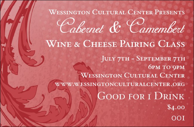 Classic Red Drink Ticket Product Front