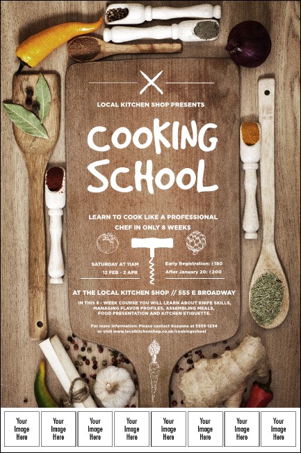 Cooking School Logo Poster Product Front