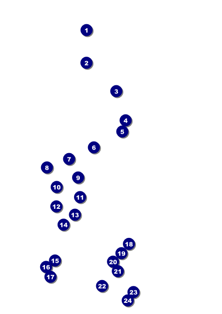 Winter Cut Paper Postcard Front Field Markers