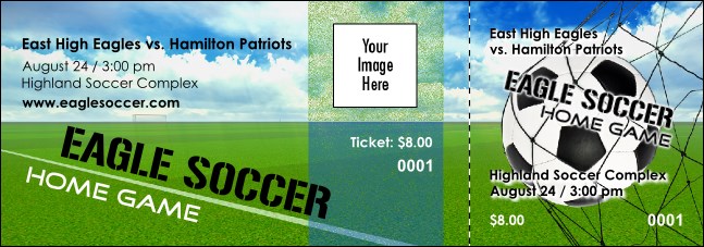 Soccer Schedule Event Ticket Product Front