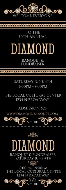 Diamonds Black Event Ticket