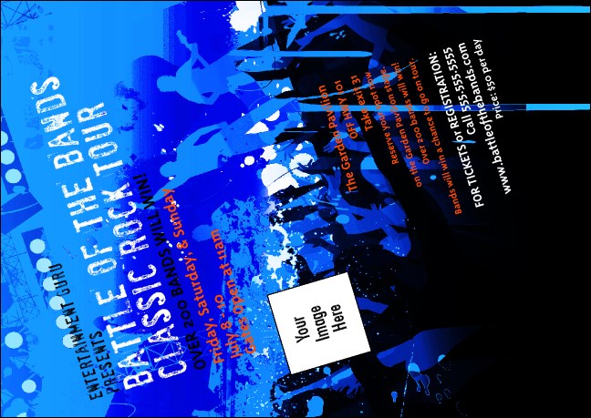 Rock Concert Blue Club Flyer Product Front