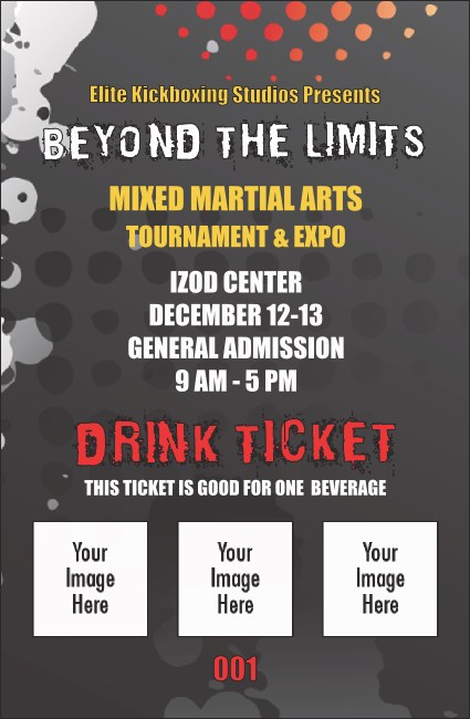 MMA Frontkick Drink Ticket Product Front