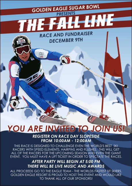Ski Race Club Flyer Product Front
